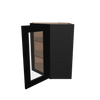 Modernform Cabinet Onyx Black Shaker 24" W X 30" H X 12" D Wall Diagonal Corner Glass Door Cabinet