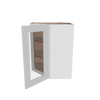 Modernform Cabinet White Shaker 24" W X 30" H X 12" D Wall Diagonal Corner Glass Door Cabinet