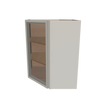 Modernform Cabinet Slim Dove White 24" W X 30" H X 12" D Wall Diagonal Corner Glass Door Cabinet