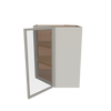 Modernform Cabinet Slim Dove White 24" W X 30" H X 12" D Wall Diagonal Corner Glass Door Cabinet