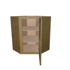 Modernform Cabinet Natural Shaker 24" W X 30" H X 12" D Wall Diagonal Corner Glass Door Cabinet