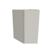 Modernform Cabinet Slim Dove White 24" W X 30" H X 12" D Wall Diagonal Corner Cabinet