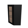 Modernform Cabinet Onyx Black Shaker 24" W X 36" H X 12" D Wall Diagonal Corner Glass Door Cabinet