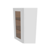 Modernform Cabinet White Shaker 24" W X 36" H X 12" D Wall Diagonal Corner Glass Door Cabinet