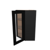 Modernform Cabinet Onyx Black Shaker 24" W X 36" H X 12" D Wall Diagonal Corner Glass Door Cabinet