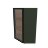 Modernform Cabinet Slim Sage Green 24" W X 36" H X 12" D Wall Diagonal Corner Glass Door Cabinet