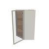 Modernform Cabinet Slim Dove White 24" W X 36" H X 12" D Wall Diagonal Corner Glass Door Cabinet