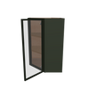 Modernform Cabinet Slim Sage Green 24" W X 36" H X 12" D Wall Diagonal Corner Glass Door Cabinet