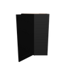 Modernform Cabinet Onyx Black Shaker 24" W X 36" H X 12" D Wall Diagonal Corner Cabinet