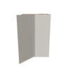 Modernform Cabinet Slim Dove White 24" W X 36" H X 12" D Wall Diagonal Corner Cabinet
