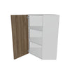 Modernform Cabinet Walnut 24" W X 36" H X 12" D Wall Diagonal Corner Cabinet
