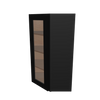Modernform Cabinet Onyx Black Shaker 24" W X 42" H X 12" D Wall Diagonal Corner Glass Door Cabinet