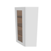 Modernform Cabinet White Shaker 24" W X 42" H X 12" D Wall Diagonal Corner Glass Door Cabinet