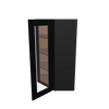 Modernform Cabinet Onyx Black Shaker 24" W X 42" H X 12" D Wall Diagonal Corner Glass Door Cabinet