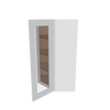 Modernform Cabinet White Shaker 24" W X 42" H X 12" D Wall Diagonal Corner Glass Door Cabinet