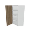 Modernform Cabinet Walnut 24" W X 42" H X 12" D Wall Diagonal Corner Cabinet