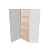 Modernform Cabinet Gloss White 24" W X 42" H X 12" D Wall Diagonal Corner Cabinet