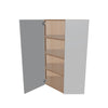 Modernform Cabinet Matte White 24" W X 42" H X 12" D Wall Diagonal Corner Cabinet