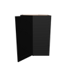 Modernform Cabinet Onyx Black Shaker 27" W X 36" H X 15" D Wall Diagonal Corner Cabinet