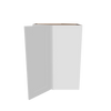 Modernform Cabinet White Shaker 27" W X 36" H X 15" D Wall Diagonal Corner Cabinet