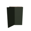 Modernform Cabinet Slim Sage Green 27" W X 36" H X 15" D Wall Diagonal Corner Cabinet