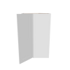 Modernform Cabinet White Shaker 27" W X 42" H X 15" D Wall Diagonal Corner Cabinet