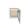 J&K White Shaker S8 Wall Glass Cabinet - 12" W x 12" H (No Glass Insert)