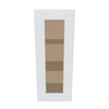 J&K White Shaker S8 Wall Glass Cabinet - 12" W x 30" H (No Glass Insert)