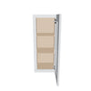 J&K White Shaker S8 Wall Glass Cabinet - 12" W x 30" H (No Glass Insert)