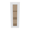 J&K White Shaker S8 Wall Glass Cabinet - 12" W x 36" H (No Glass Insert)