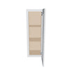 J&K White Shaker S8 Wall Glass Cabinet - 12" W x 36" H (No Glass Insert)