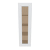 J&K White Shaker S8 Wall Glass Cabinet - 12" W x 42" H (No Glass Insert)