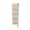 J&K White Shaker S8 Wall Glass Cabinet - 12" W x 42" H (No Glass Insert)