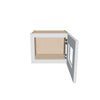 J&K White Shaker S8 Wall Glass Cabinet - 15" W x 12" H (No Glass Insert)