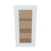 J&K White Shaker S8 Wall Glass Cabinet - 15" W x 30" H (No Glass Insert)