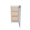 J&K White Shaker S8 Wall Glass Cabinet - 15" W x 30" H (No Glass Insert)