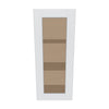 J&K White Shaker S8 Wall Glass Cabinet - 15" W x 36" H (No Glass Insert)