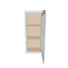 J&K White Shaker S8 Wall Glass Cabinet - 15" W x 36" H (No Glass Insert)