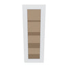 J&K White Shaker S8 Wall Glass Cabinet - 15" W x 42" H (No Glass Insert)