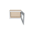 J&K White Shaker S8 Wall Glass Cabinet - 18" W x 12" H (No Glass Insert)