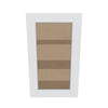 J&K White Shaker S8 Wall Glass Cabinet - 18" W x 30" H (No Glass Insert)