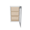 J&K White Shaker S8 Wall Glass Cabinet - 18" W x 30" H (No Glass Insert)