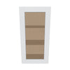 J&K White Shaker S8 Wall Glass Cabinet - 18" W x 36" H (No Glass Insert)