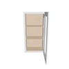 J&K White Shaker S8 Wall Glass Cabinet - 18" W x 36" H (No Glass Insert)