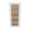 J&K White Shaker S8 Wall Glass Cabinet - 18" W x 42" H (No Glass Insert)