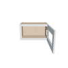 J&K White Shaker S8 Wall Glass Cabinet - 21" W x 12" H (No Glass Insert)
