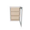 J&K White Shaker S8 Wall Glass Cabinet - 21" W x 30" H (No Glass Insert)