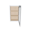J&K White Shaker S8 Wall Glass Cabinet - 21" W x 36" H (No Glass Insert)