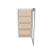 J&K White Shaker S8 Wall Glass Cabinet - 21" W x 42" H (No Glass Insert)