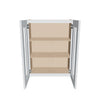 J&K White Shaker S8 Wall Glass Cabinet - 24" W x 30" H (No Glass Insert)